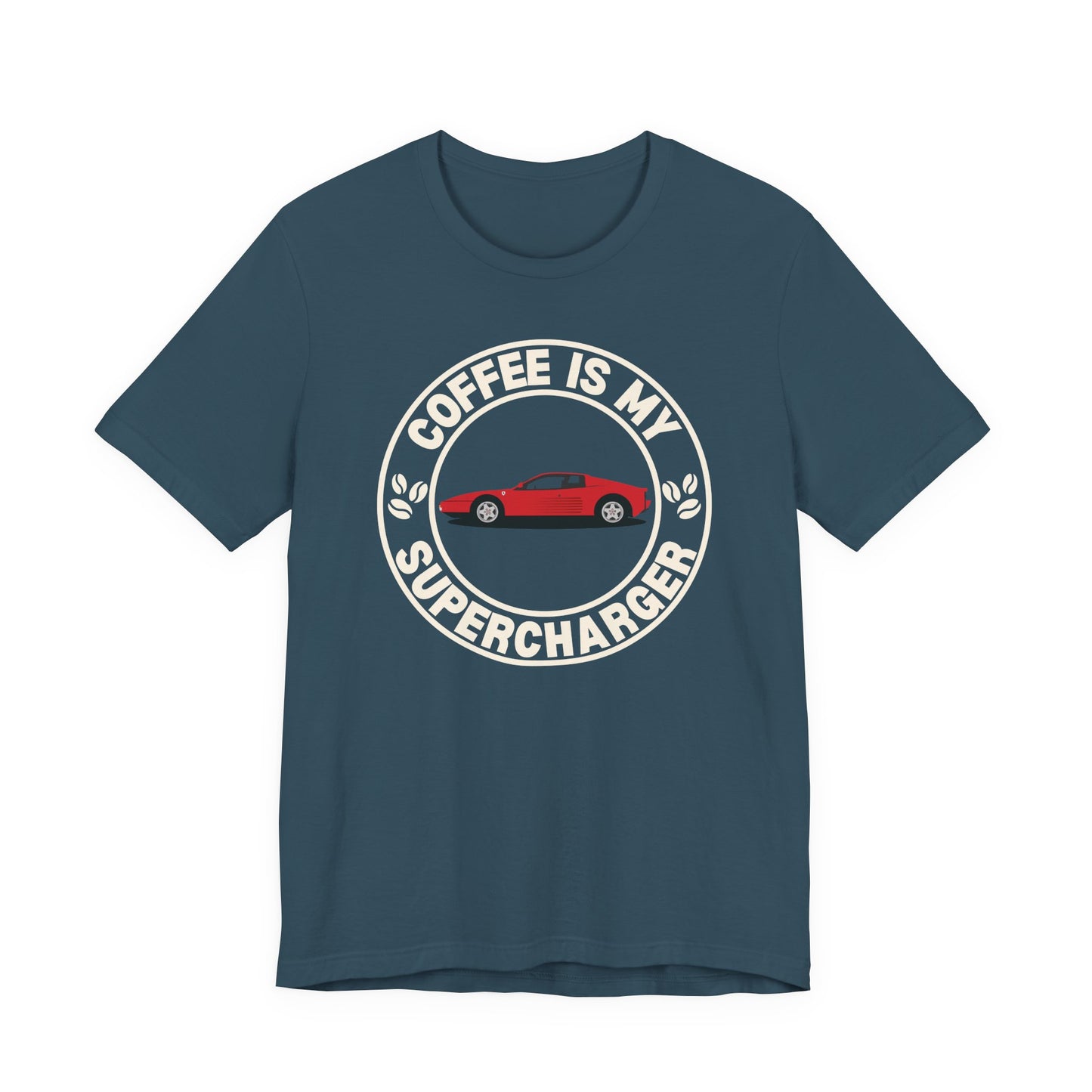 Coffee Is My Supercharger Tee — Car Lover Coffee T‑Shirt